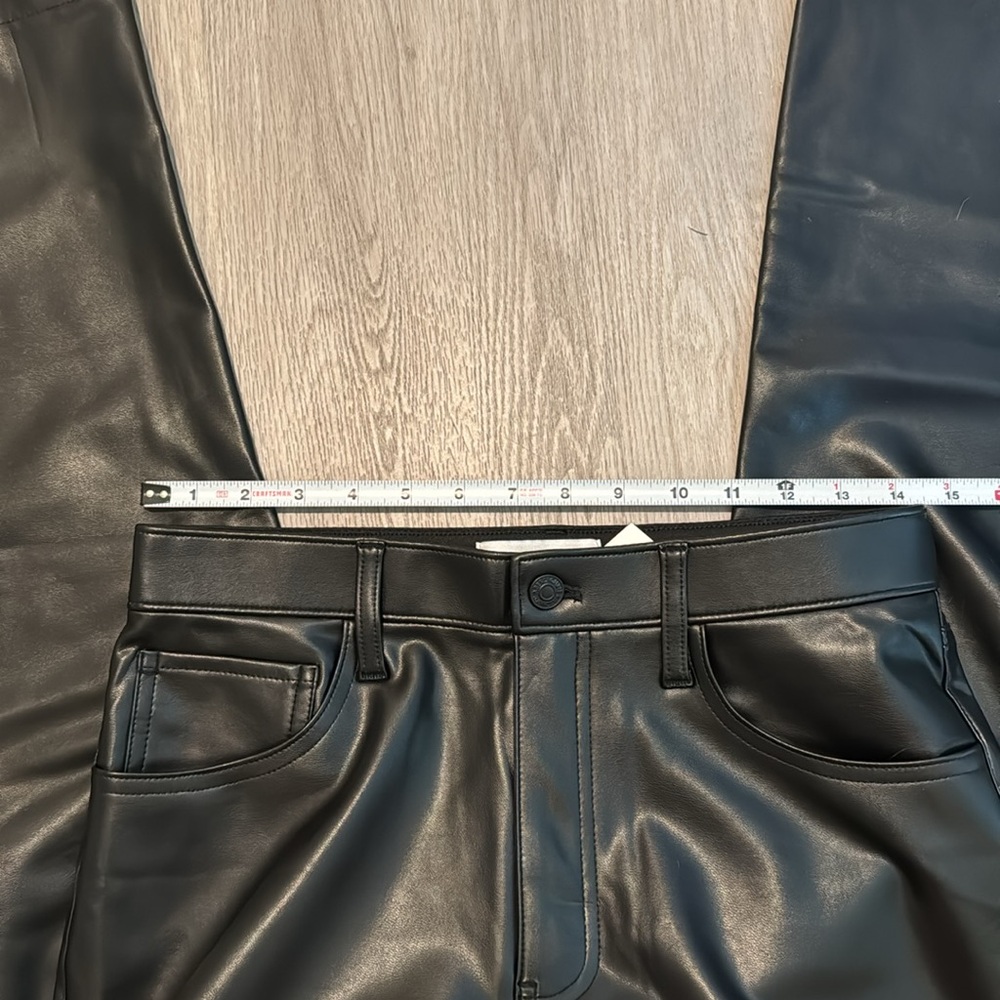 Black Leather Pants - 28 Long - Picture 7 of 7
